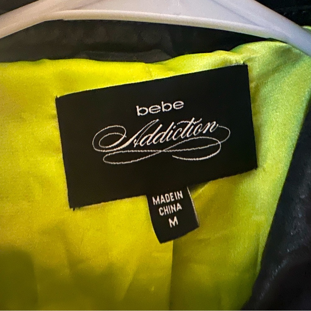 Bebe leather jacket addiction M
